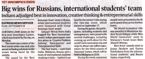 1st Innompic Games: Big wins for Russians, International stidents' team, Indian Express newspaper article