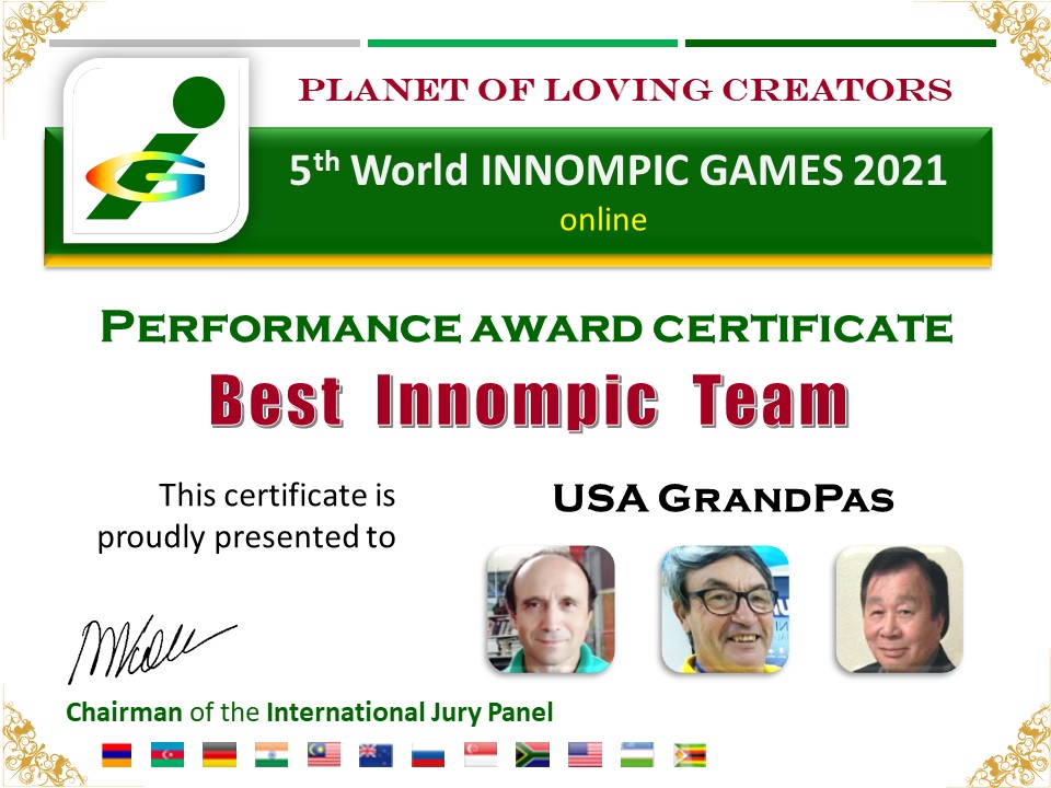 World Best Innovation Team USA Grandpas Innompic Games 2021