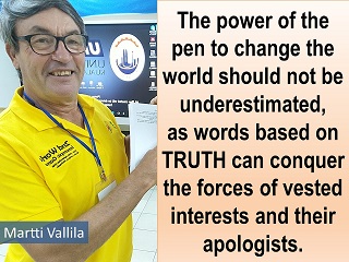 Martti Vallila message to the World the power of the pen Innompic Games 2018 jury