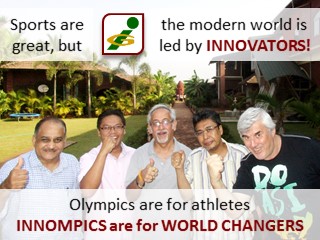 1st World Innompic Games crew, organizers, Vadim Kotelnikov, Rajendra Jagdale,Othman Ismail Innompic Games vs Olympic Games