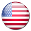 USA flag rounded