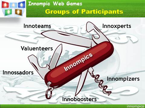 Innompics - Innompic Web Games - Participants - Innovation teams, Experts, Goodwill Ambassadors, Volunteers
