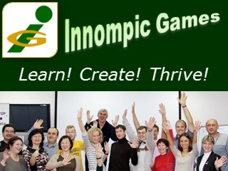 Innompic Games slogan, learn create thrive