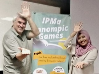 Vadim Kotelnikov Russia Farah Izzati Malaysia Miss Innovation World Innompic Gestire IPMA 2018