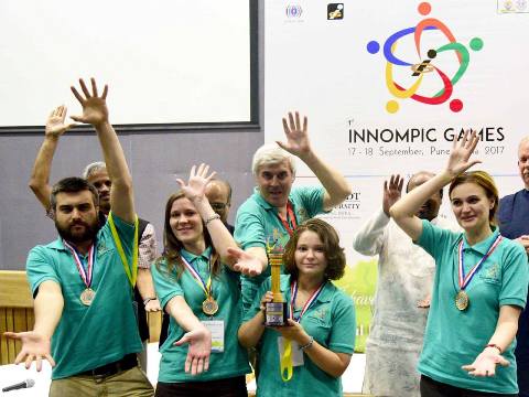 World's Best Innovation Team, 1st Innompic Games, Russia Vadim Kotelnikov Ksenia Kotelnikova Maria Kalyanova Magomed Gamzatov Diana Puchkova