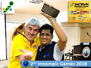 Prof U.T. Rao, India, Jury member World 2nd Innompic Games 2018, UniKL Malaysia Vadim Kotelnikov Founder Innompics Innompic gesture