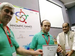 Best Innovation Judge, Michael Zelin, 1st Innompic Games, Vadim Kotelnikov, Rajendra Jagdale