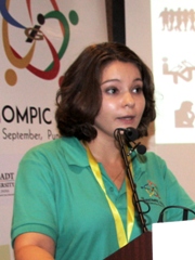 Маша Кальянова журналист 1-е Инномпйиские игры, Masha Kalianova, Russia Team. journalist, 1st Innompic Games