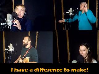 Singers of Innompic song "I Have a Difference to Make!", Vadim Kotelnikov, Ksenia Kotelnikova, Magomed Gamzatov, Angelina Pokrovskaya