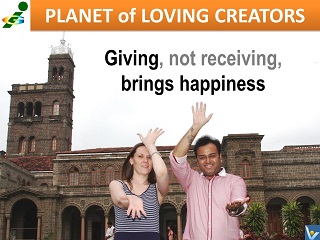 Giving brings happiness